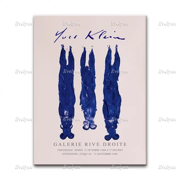 Yves Klein Albastru Monocrom Expoziție De Postere| Abstracte De Artă |Arta Franceză Decor Acasă Printuri De Arta De Perete Panza De Decorare Camera De Zi